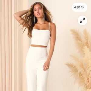 Lulu's Chic White Jumpsuit XS NWT